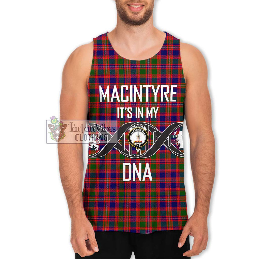 MacIntyre Modern Tartan Men's Tank Top with Family Crest DNA In Me Style Men - Tartanvibesclothing Shop