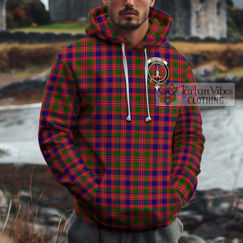 MacIntyre Modern Tartan Cotton Hoodie with Family Crest Pullover Hoodie XS - Tartan Vibes Clothing