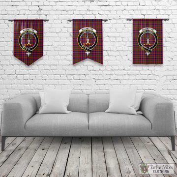 MacIntyre Modern Tartan Gonfalon, Tartan Banner with Family Crest