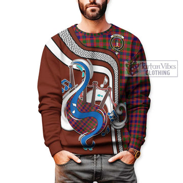 MacIntyre Modern Tartan Sweatshirt with Epic Bagpipe Style