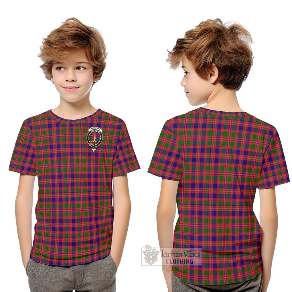 MacIntyre Modern Tartan Kid T-Shirt with Family Crest Youth XL Size14 - Tartanvibesclothing Shop