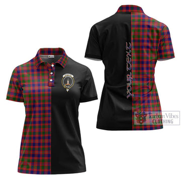 MacIntyre Modern Tartan Women's Polo Shirt with Family Crest and Half Of Me Style