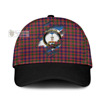 MacIntyre Modern Tartan Classic Cap with Family Crest In Me Style