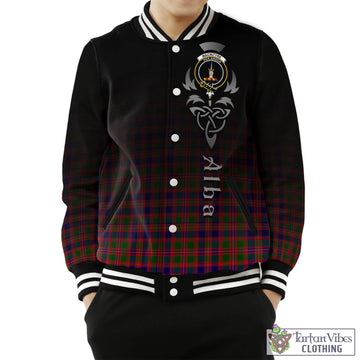 MacIntyre Modern Tartan Baseball Jacket Featuring Alba Gu Brath Family Crest Celtic Inspired