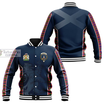 MacIntyre Modern Tartan Baseball Jacket with Family Crest and Lion Rampant Vibes Sport Style