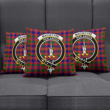 MacIntyre Modern Tartan Pillow Cover with Family Crest