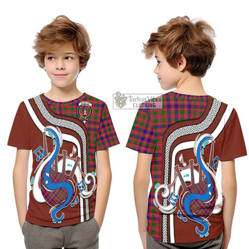 MacIntyre Modern Tartan Kid T-Shirt with Epic Bagpipe Style