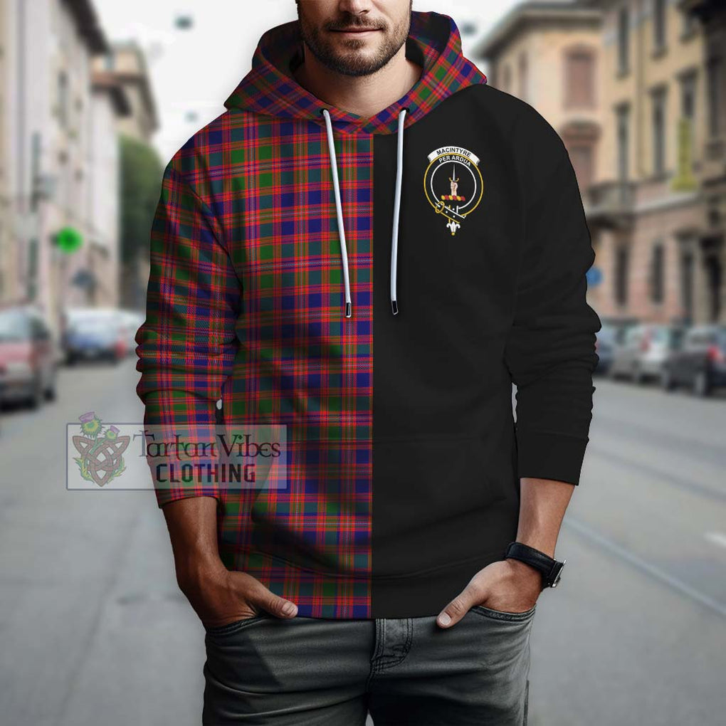 MacIntyre Modern Tartan Hoodie with Family Crest and Half Of Me Style Zip Hoodie - Tartanvibesclothing Shop