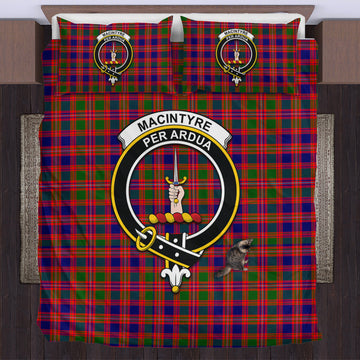 MacIntyre Modern Tartan Bedding Set with Family Crest