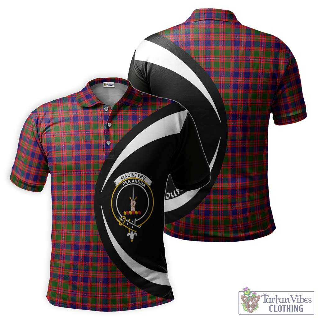 MacIntyre Modern Tartan Men's Polo Shirt with Family Crest Circle Style Kid - Tartan Vibes Clothing