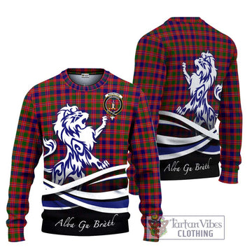 MacIntyre Modern Tartan Ugly Sweater with Alba Gu Brath Regal Lion Emblem