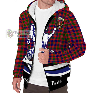 MacIntyre Modern Tartan Sherpa Hoodie with Alba Gu Brath Regal Lion Emblem