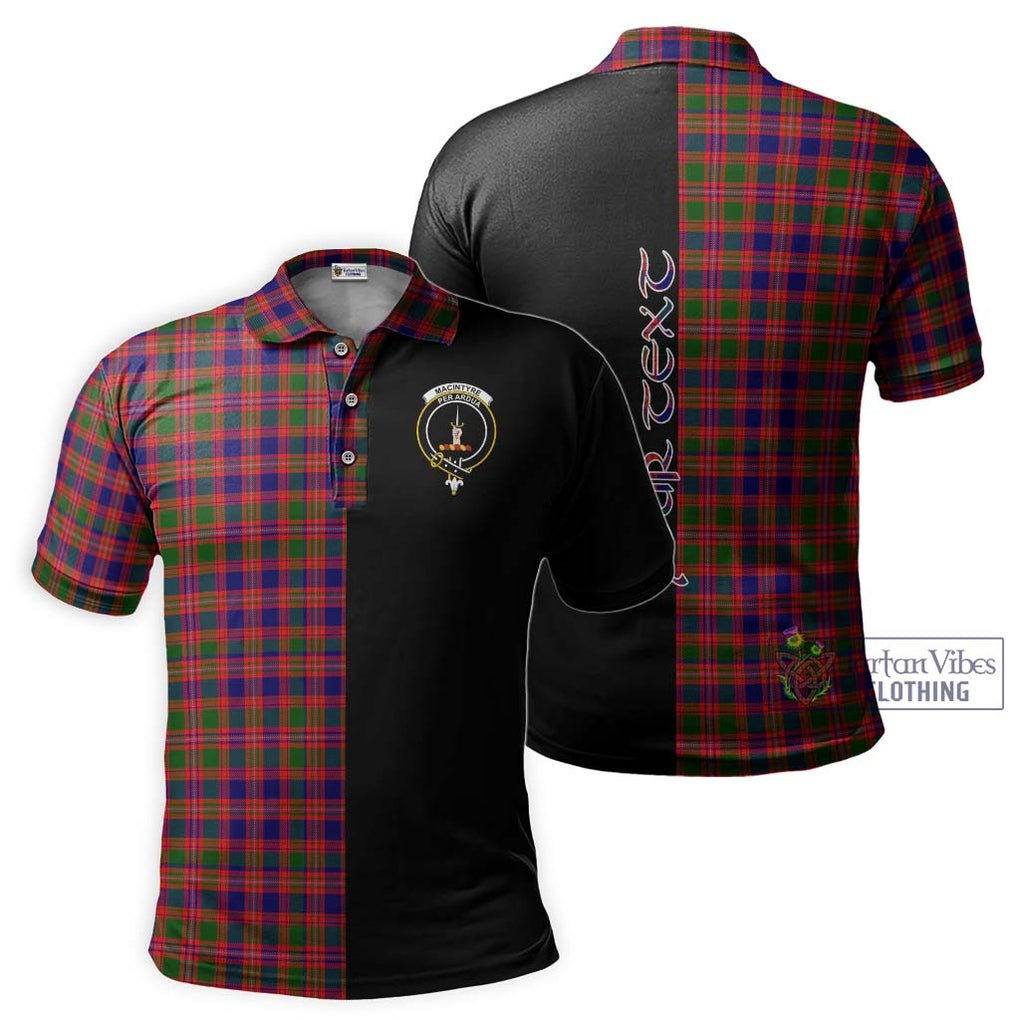 MacIntyre Modern Tartan Polo Shirt with Family Crest and Half Of Me Style Kid - Tartanvibesclothing Shop