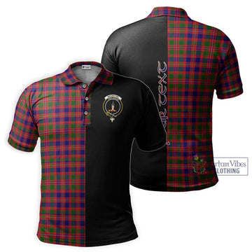 MacIntyre Modern Tartan Polo Shirt with Family Crest and Half Of Me Style