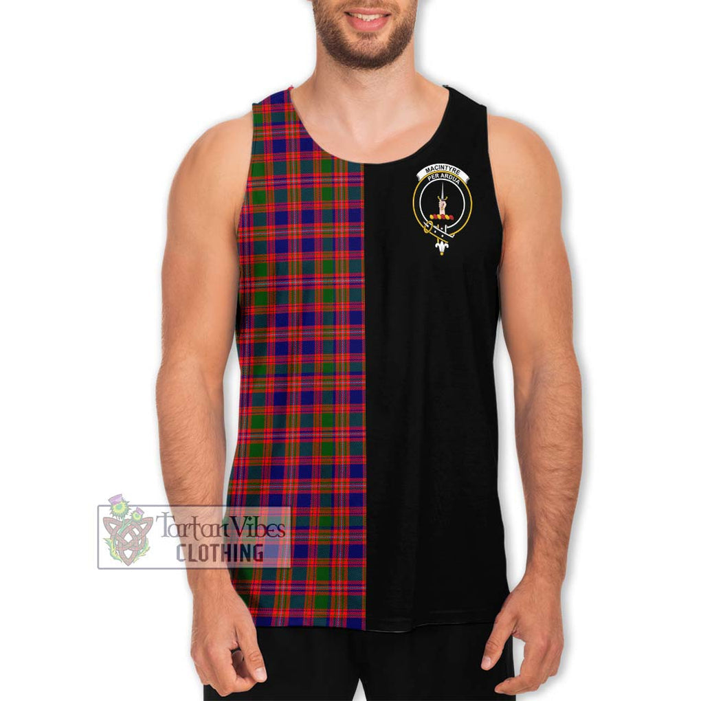 MacIntyre Modern Tartan Men's Tank Top with Family Crest and Half Of Me Style Men - Tartanvibesclothing Shop