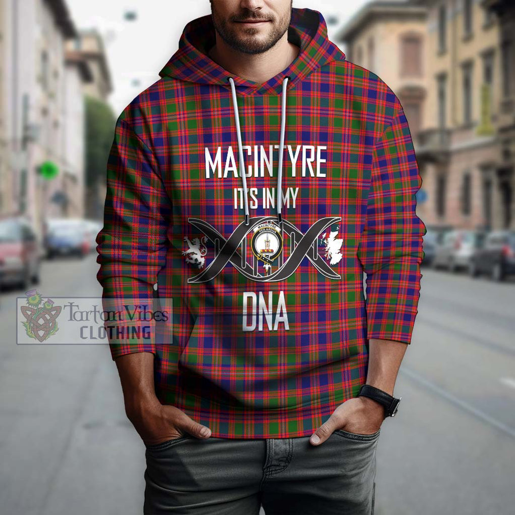 MacIntyre Modern Tartan Hoodie with Family Crest DNA In Me Style Pullover Hoodie - Tartanvibesclothing Shop