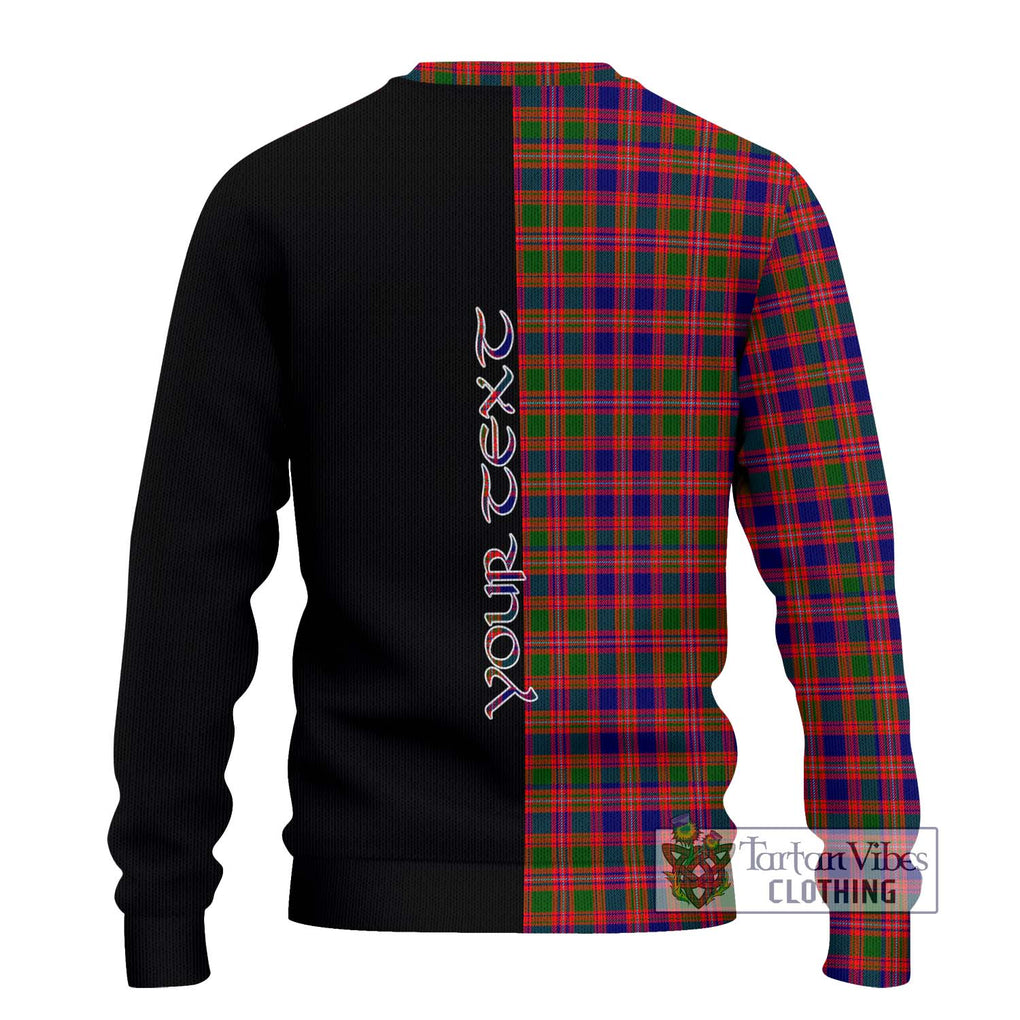 MacIntyre Modern Tartan Knitted Sweater with Family Crest and Half Of Me Style - Tartanvibesclothing Shop