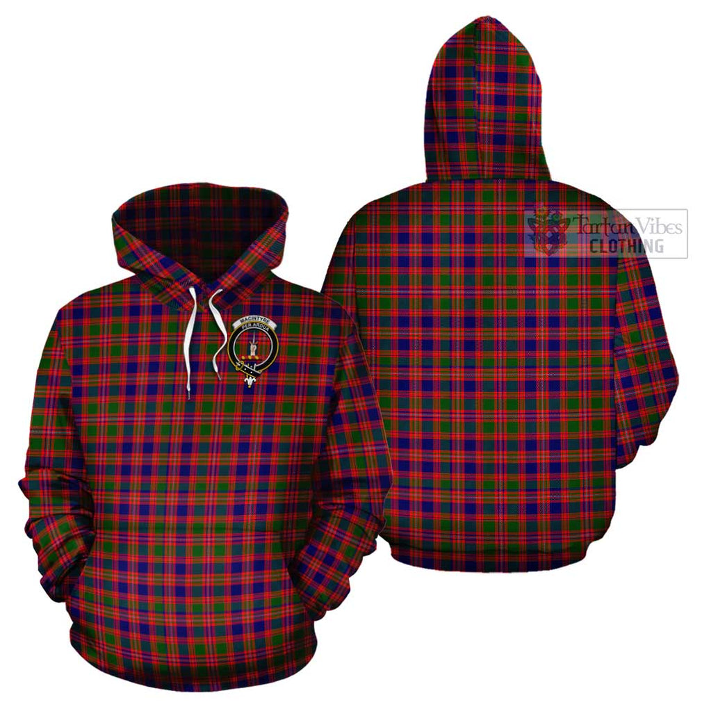 MacIntyre Modern Tartan Cotton Hoodie with Family Crest Pullover Hoodie - Tartan Vibes Clothing