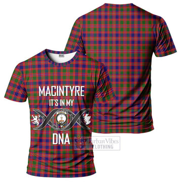 MacIntyre Modern Tartan T-Shirt with Family Crest DNA In Me Style