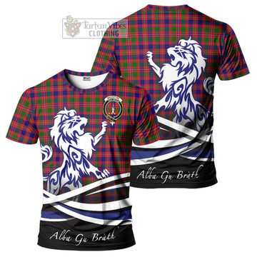 MacIntyre Modern Tartan Cotton T-shirt with Alba Gu Brath Regal Lion Emblem