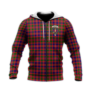 MacIntyre Modern Tartan Knitted Hoodie with Family Crest