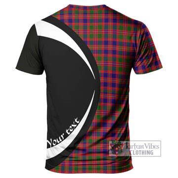 MacIntyre Modern Tartan T-Shirt with Family Crest Circle Style