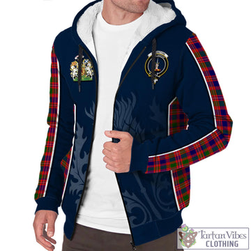 MacIntyre Modern Tartan Sherpa Hoodie with Family Crest and Scottish Thistle Vibes Sport Style