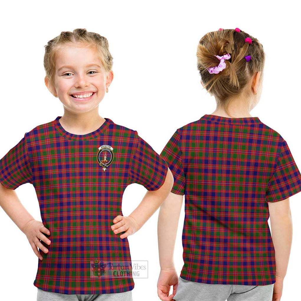 MacIntyre Modern Tartan Kid T-Shirt with Family Crest - Tartanvibesclothing Shop