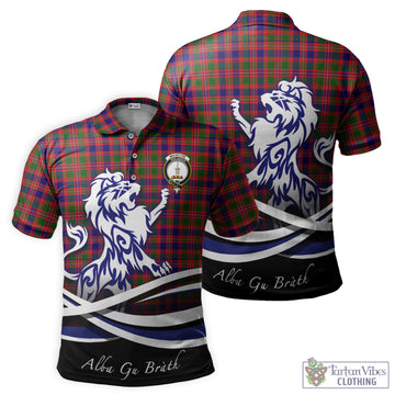 MacIntyre Modern Tartan Polo Shirt with Alba Gu Brath Regal Lion Emblem