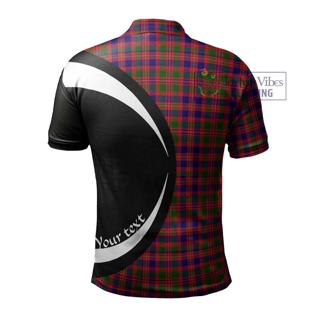 MacIntyre Modern Tartan Men's Polo Shirt with Family Crest Circle Style - Tartan Vibes Clothing