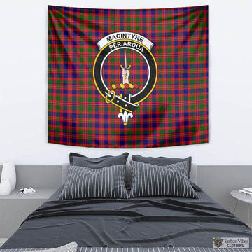 MacIntyre Modern Tartan Tapestry Wall Hanging and Home Decor for Room with Family Crest