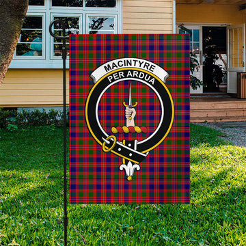 MacIntyre Modern Tartan Flag with Family Crest