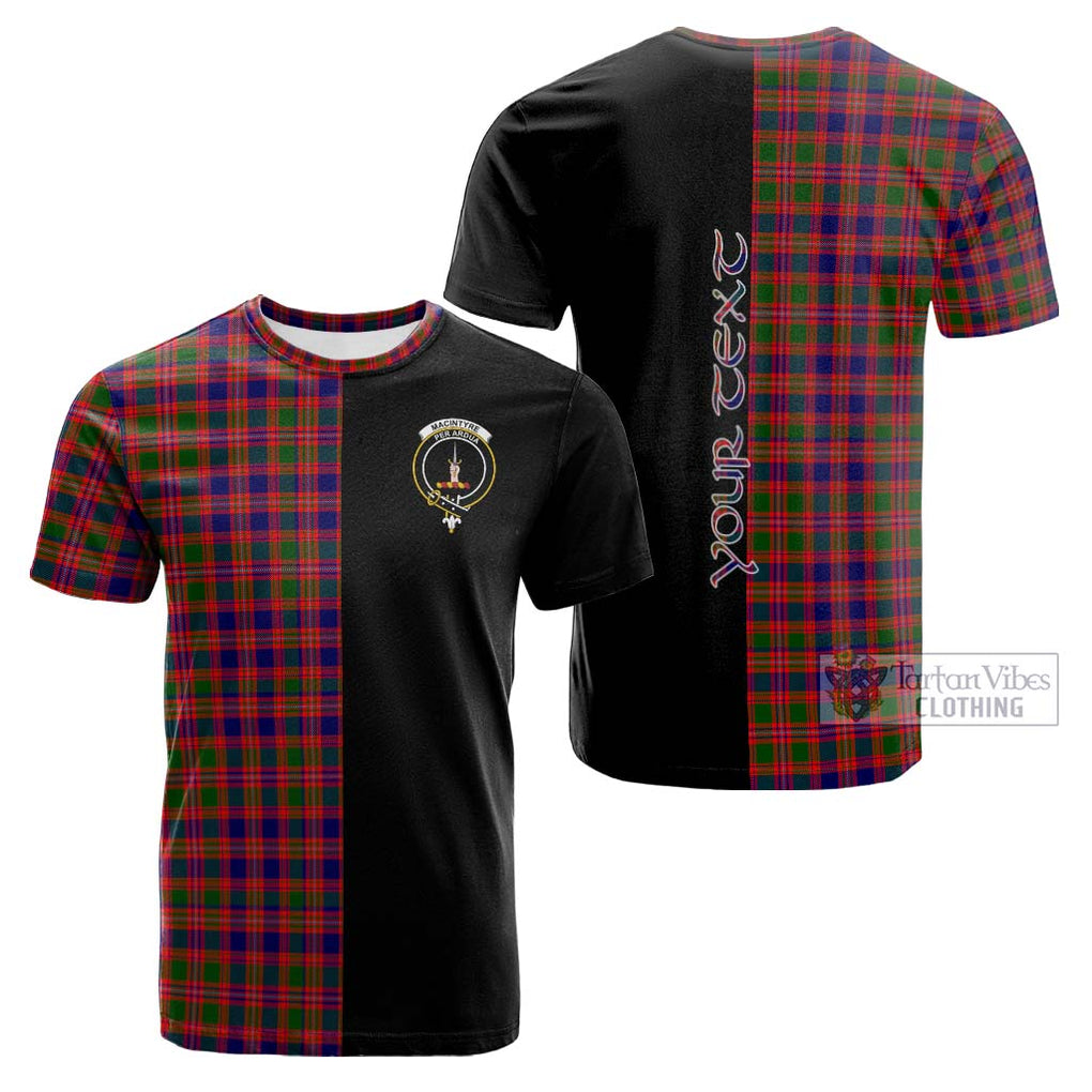 Tartan Vibes Clothing MacIntyre Modern Tartan Cotton T-shirt with Family Crest and Half Of Me Style