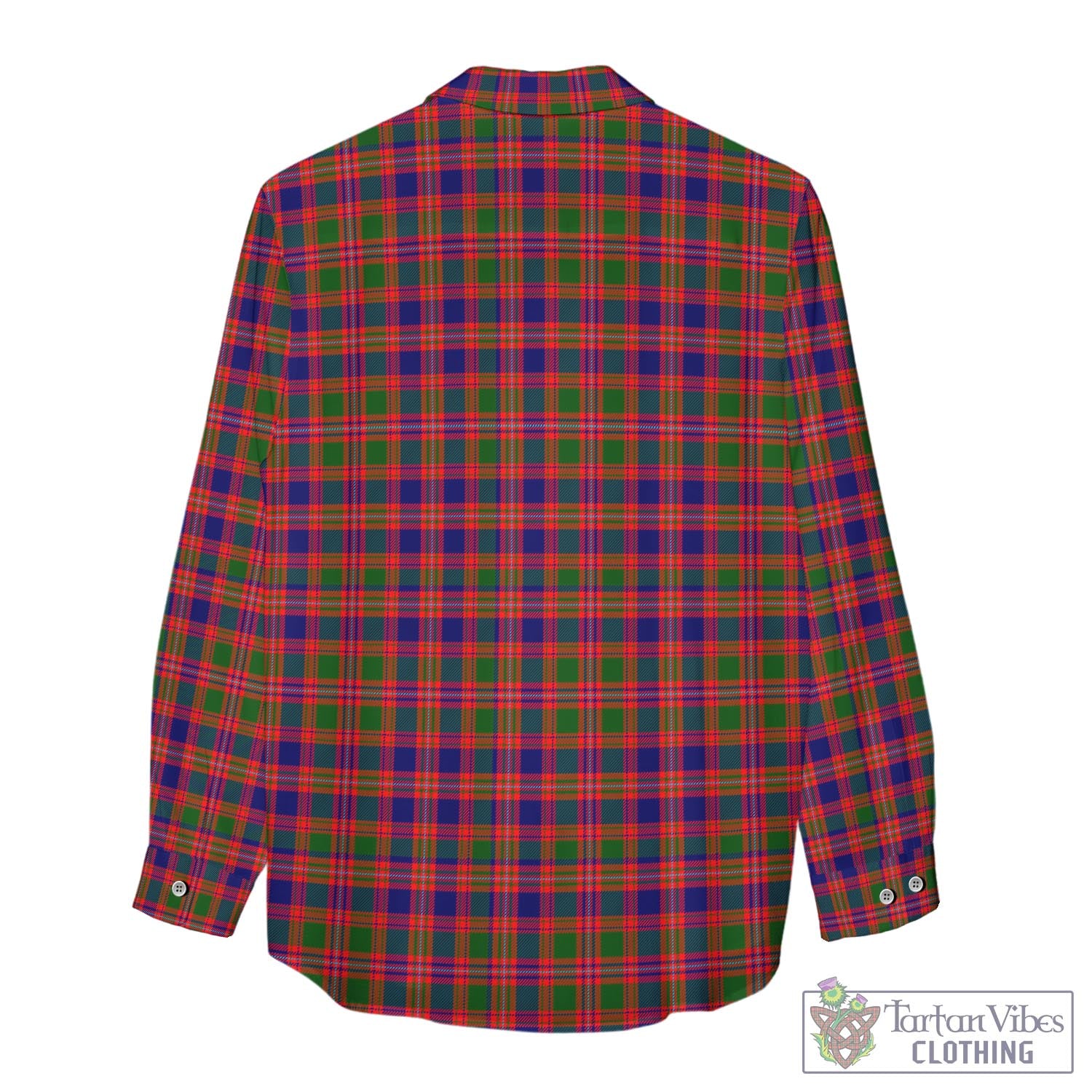 Tartan Vibes Clothing MacIntyre Modern Tartan Womens Casual Shirt with Family Crest