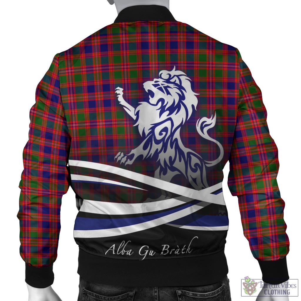 Tartan Vibes Clothing MacIntyre Modern Tartan Bomber Jacket with Alba Gu Brath Regal Lion Emblem