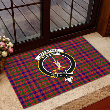 MacIntyre Modern Tartan Door Mat with Family Crest