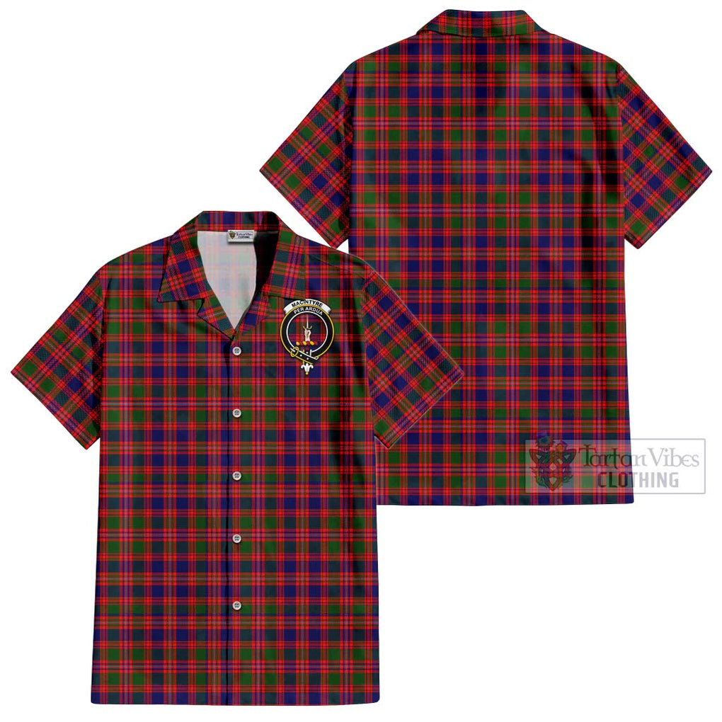 MacIntyre Modern Tartan Cotton Hawaiian Shirt with Family Crest Kid - Tartan Vibes Clothing