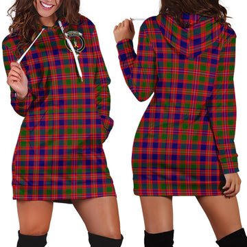 MacIntyre Modern Tartan Hoodie Dress with Family Crest