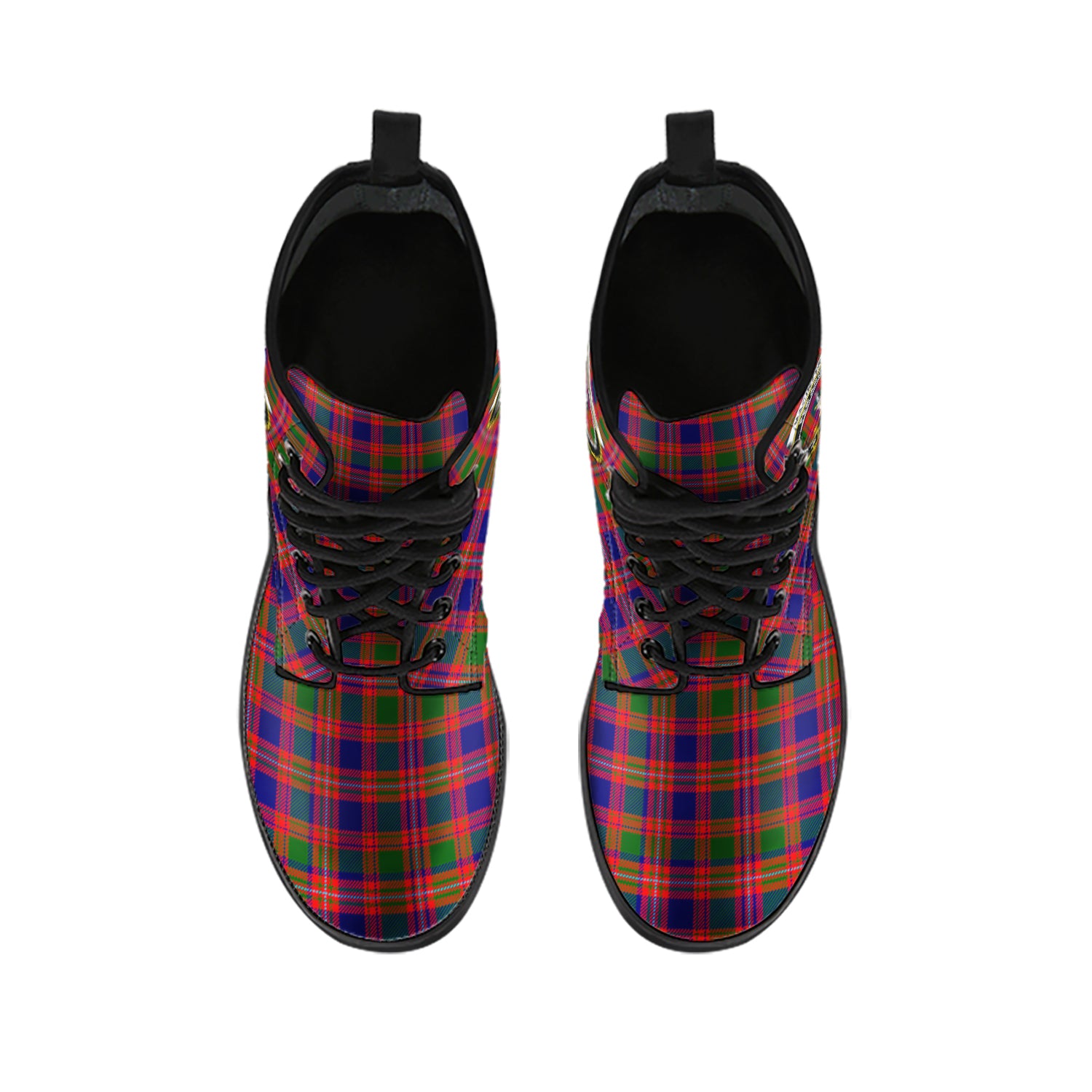 macintyre-modern-tartan-leather-boots-with-family-crest