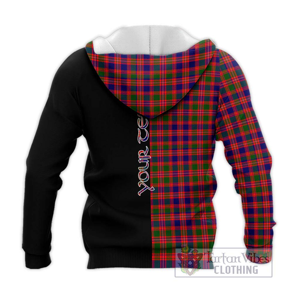 MacIntyre Modern Tartan Knitted Hoodie with Family Crest and Half Of Me Style - Tartanvibesclothing Shop