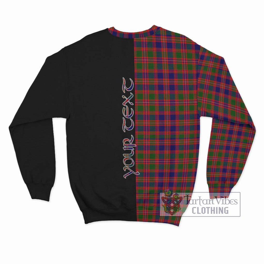 MacIntyre Modern Tartan Sweatshirt with Family Crest and Half Of Me Style - Tartanvibesclothing Shop