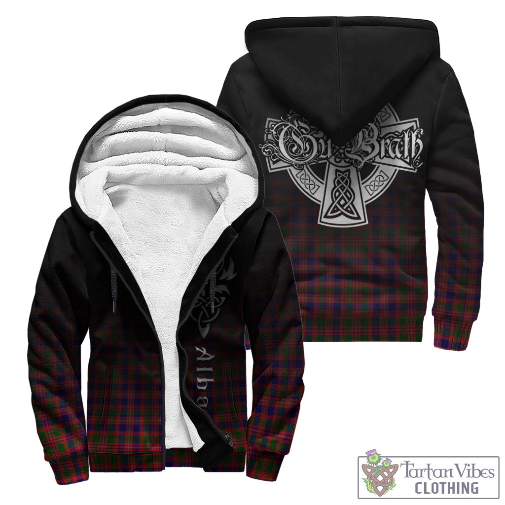 Tartan Vibes Clothing MacIntyre Modern Tartan Sherpa Hoodie Featuring Alba Gu Brath Family Crest Celtic Inspired