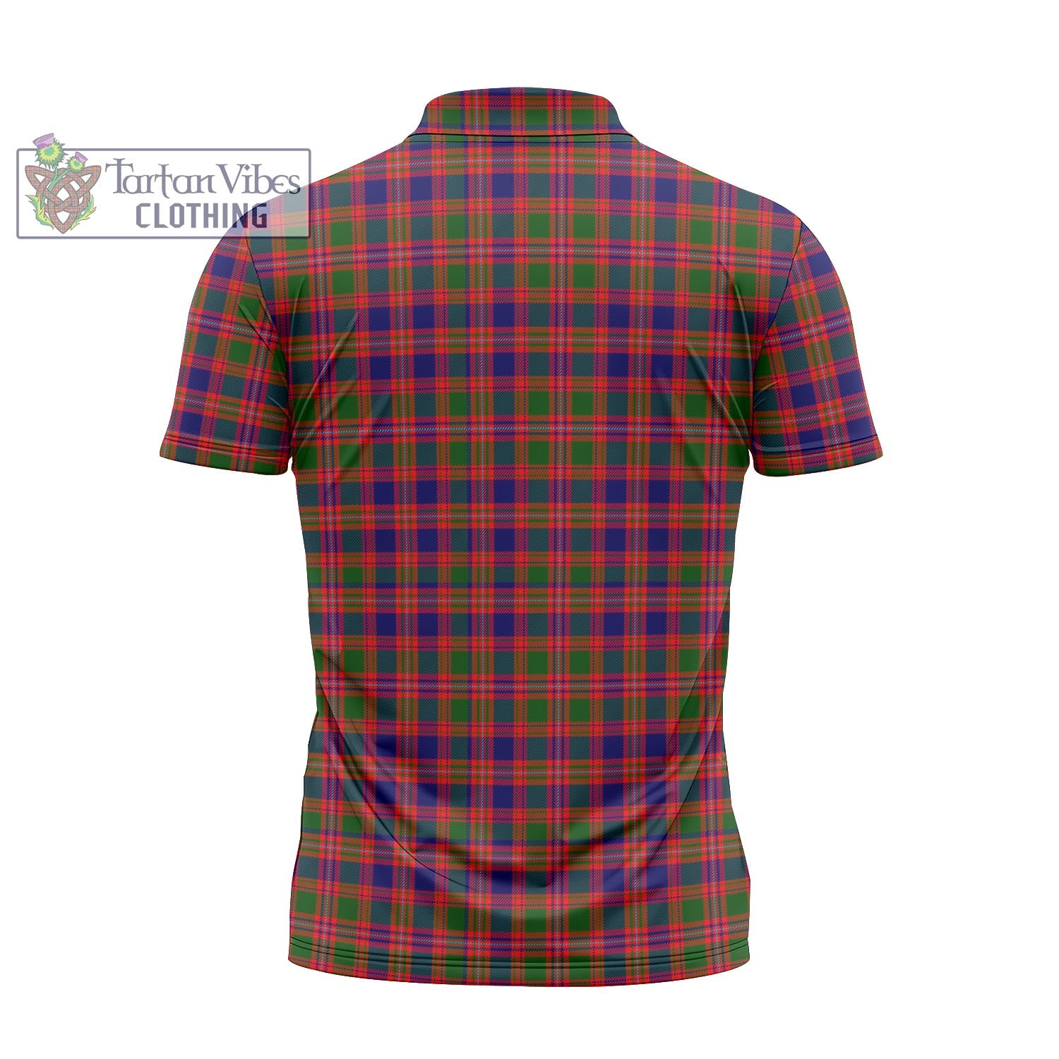 Tartan Vibes Clothing MacIntyre Modern Tartan Zipper Polo Shirt with Family Crest