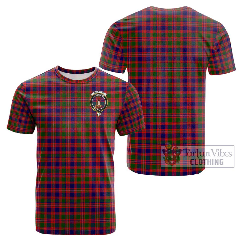 MacIntyre Modern Tartan Cotton T-Shirt with Family Crest Kid's Shirt - Tartanvibesclothing Shop