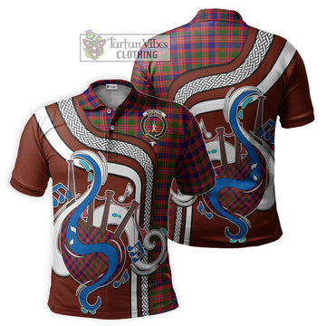 MacIntyre Modern Tartan Polo Shirt with Epic Bagpipe Style