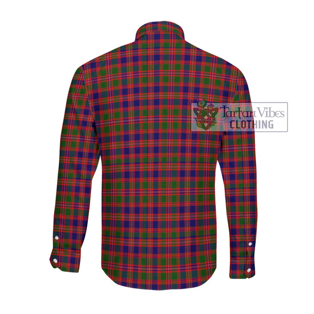 MacIntyre Modern Tartan Long Sleeve Button Shirt with Family Crest DNA In Me Style - Tartanvibesclothing Shop