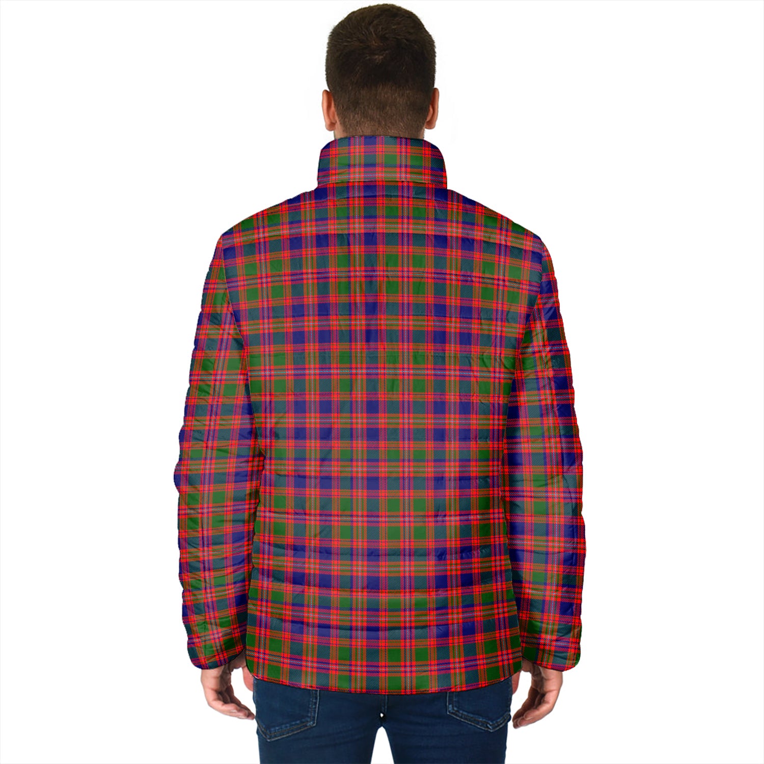 MacIntyre Modern Tartan Padded Jacket with Family Crest - Tartan Vibes Clothing