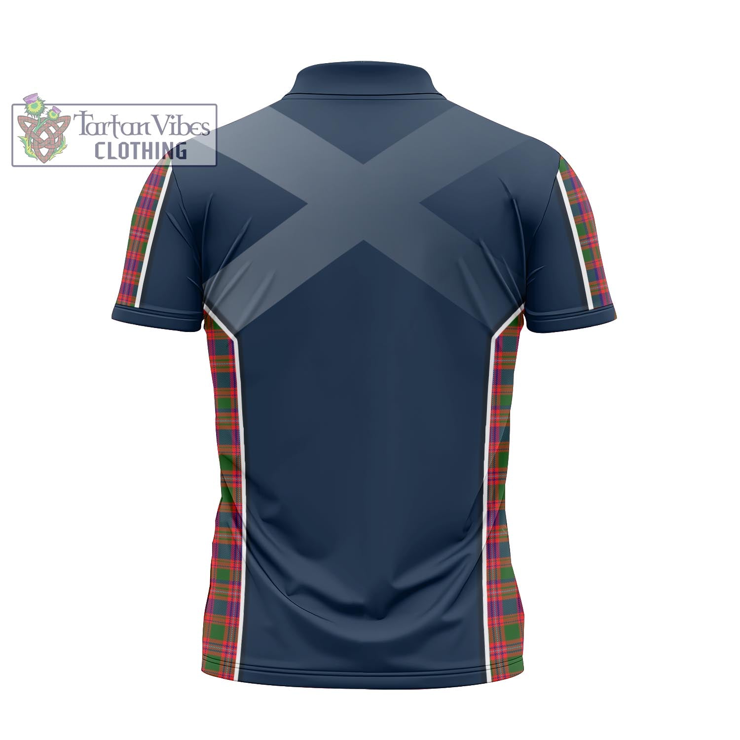 Tartan Vibes Clothing MacIntyre Modern Tartan Zipper Polo Shirt with Family Crest and Lion Rampant Vibes Sport Style