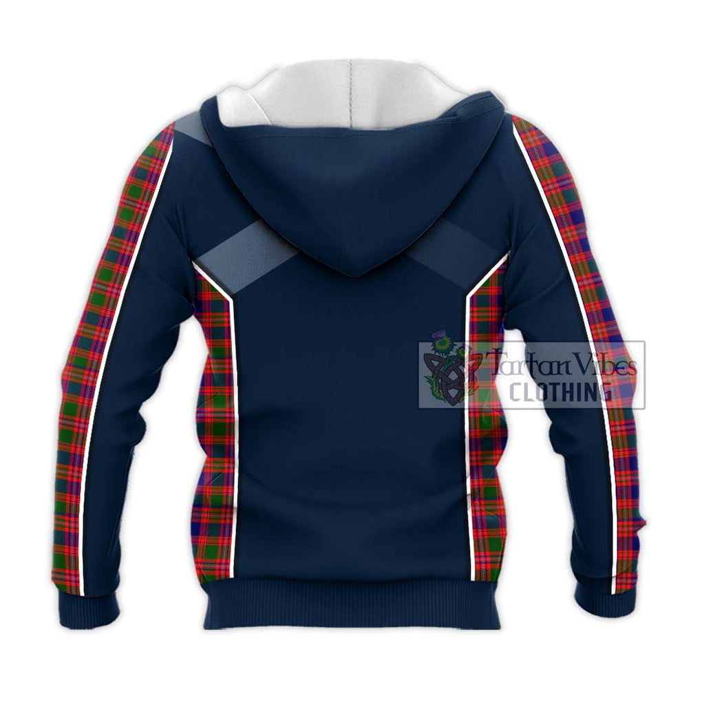 MacIntyre Modern Tartan Knitted Hoodie with Family Crest and Lion Rampant Vibes Sport Style - Tartan Vibes Clothing