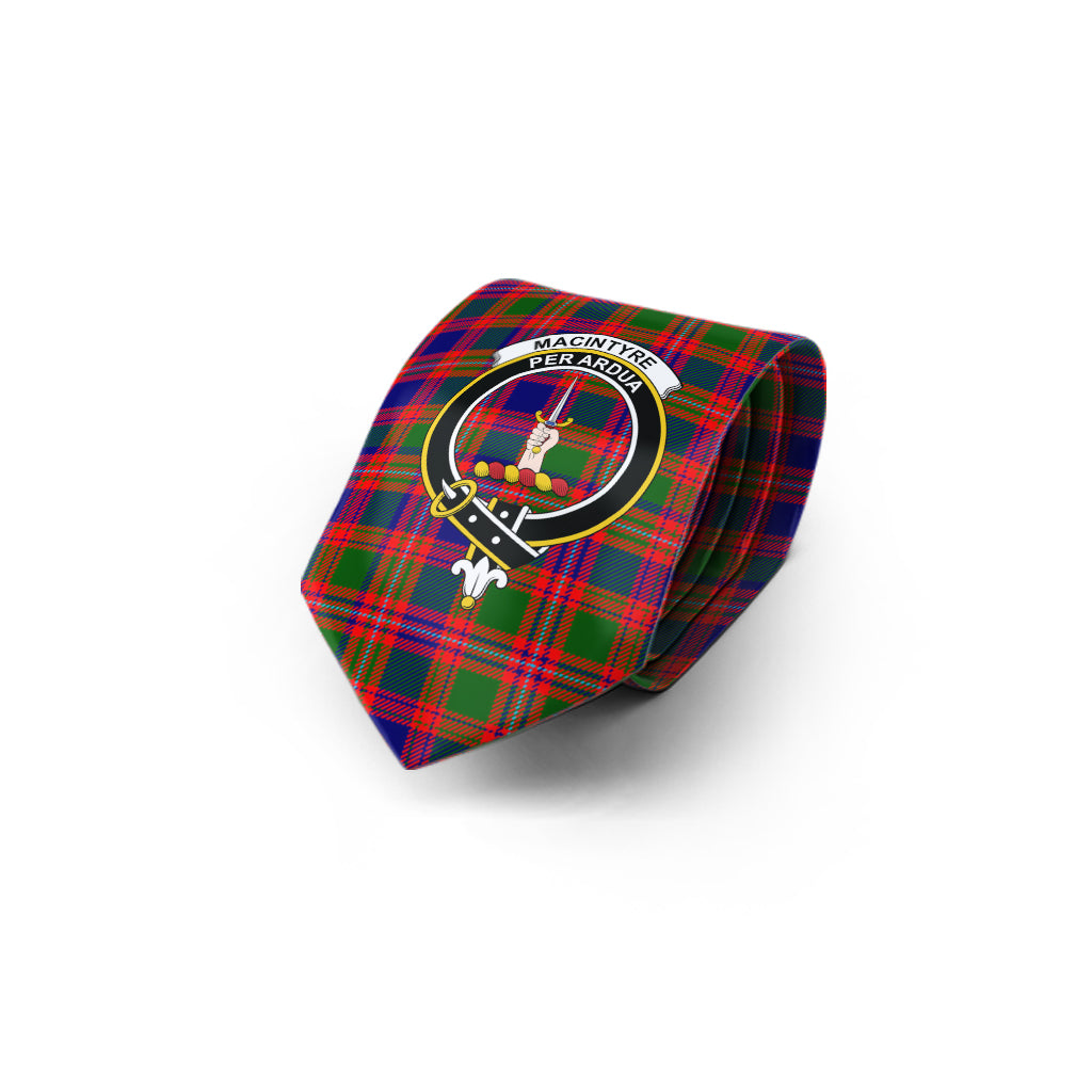 MacIntyre Modern Tartan Classic Necktie with Family Crest - Tartan Vibes Clothing